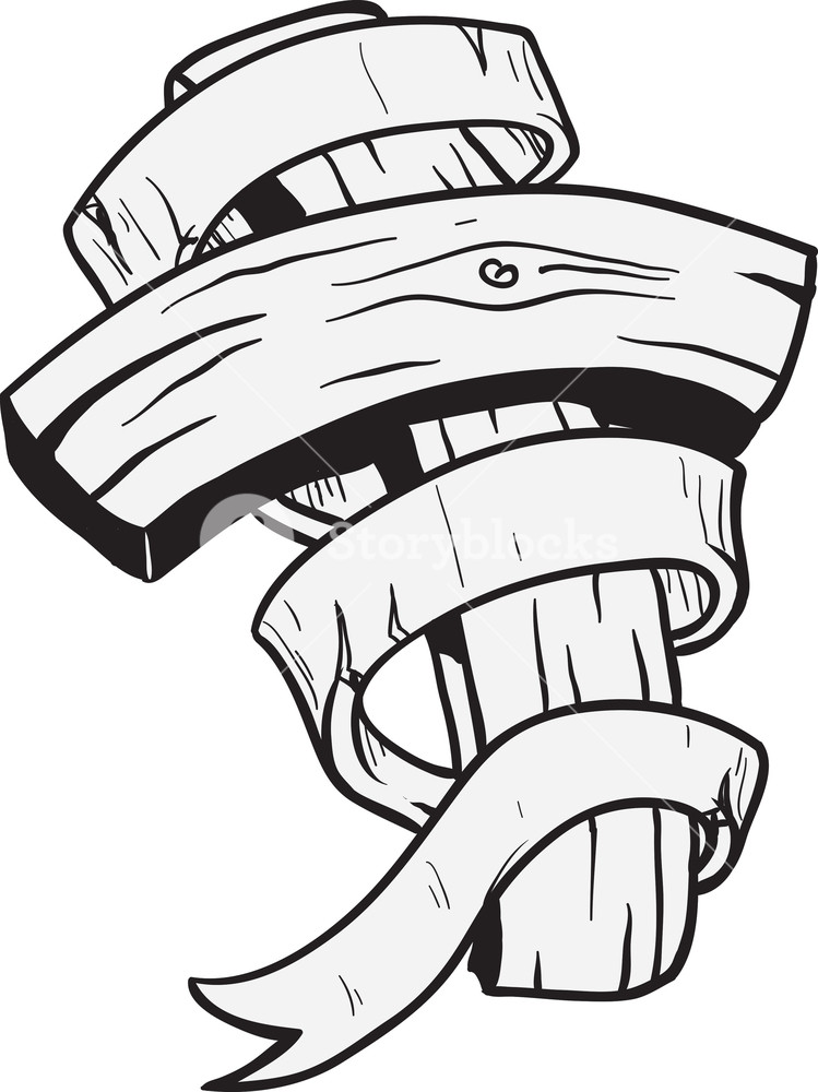 749x1000 Cross Vector Element With Ribbon Royalty Free Stock Image