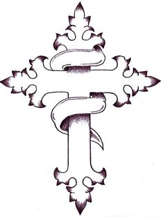 235x314 Cross With Roses Printable Sheets Cross With Rose By Skatenapper