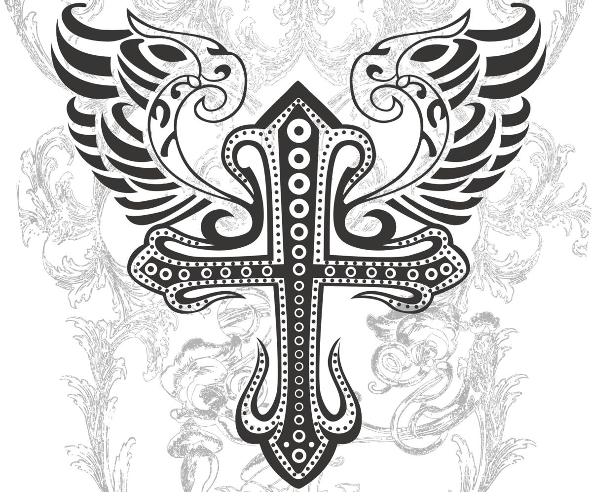1200x997 These Cross Tattoos With Wings Are Sure To Look Uniquely Ethereal