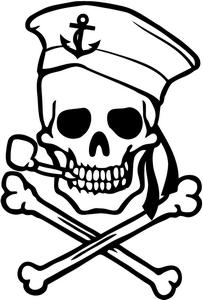 203x300 Simple Skull And Crossbones Drawing