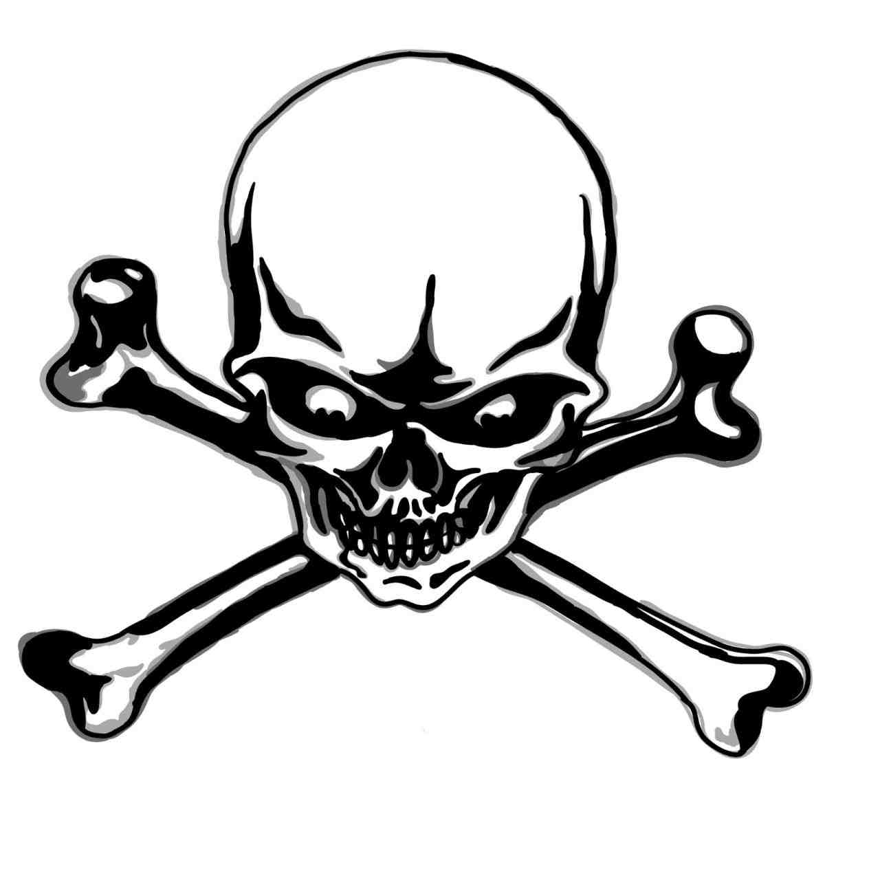 1264x1264 Skull And Crossbones Simple Drawing
