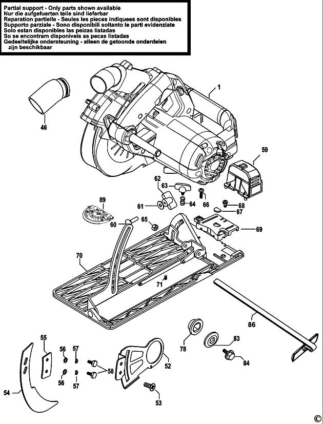 630x827 Black Amp Decker Ks1600lk Type 1 Circular Saw Spare Parts
