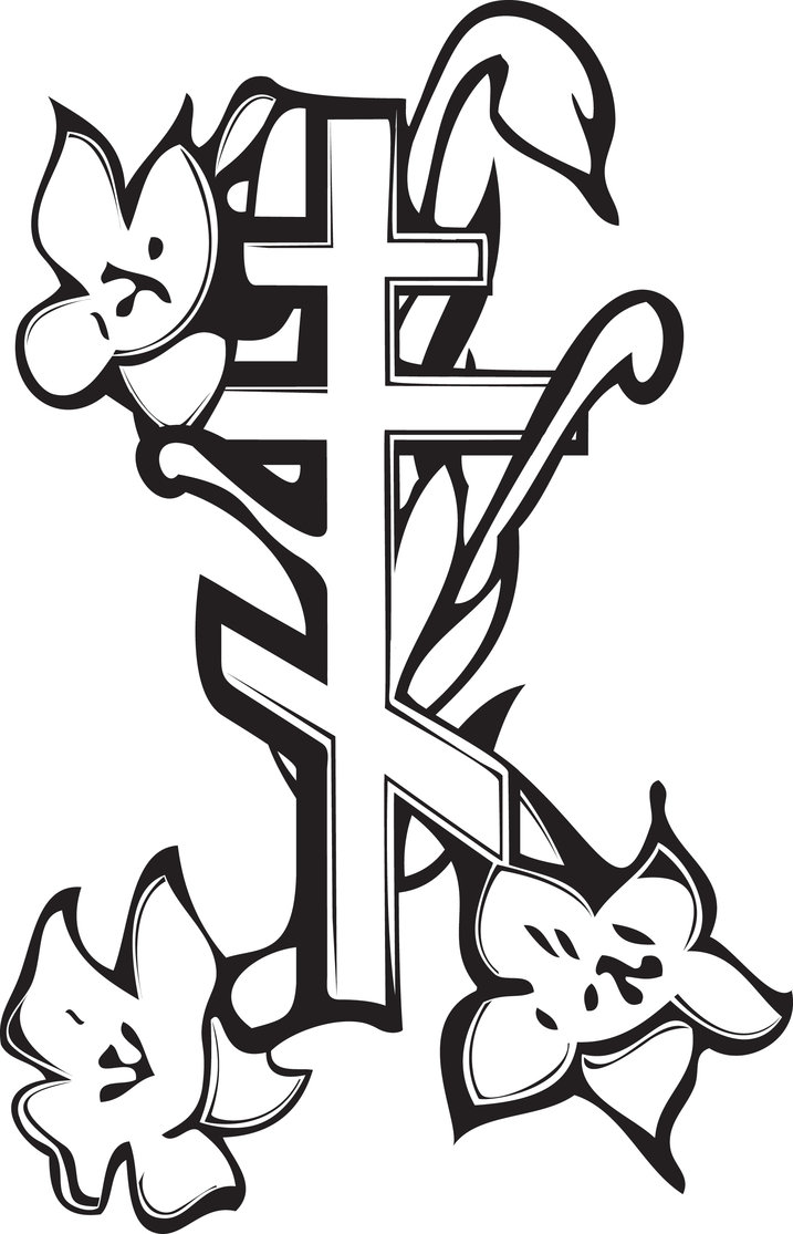 717x1115 Greek Cross And Flower By Malcutt