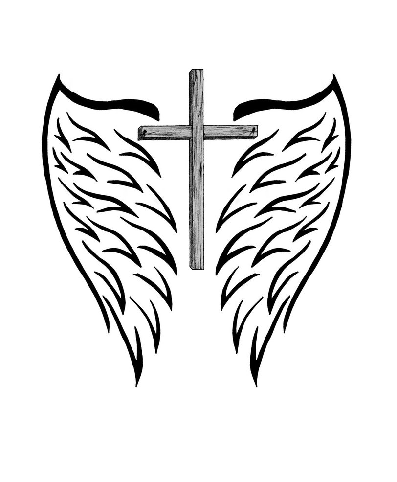812x985 Cross With Wings By Israfelx