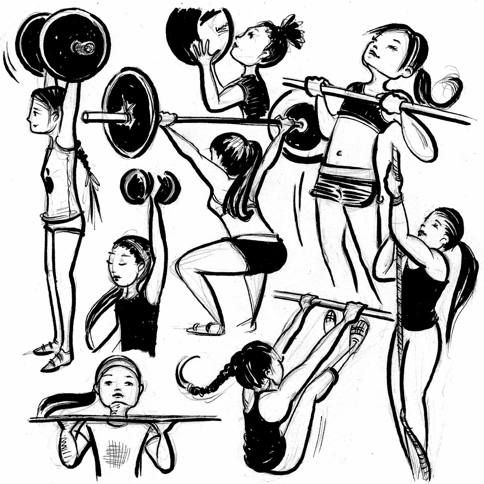 1600x1600 Sketch Book Crossfit Girls