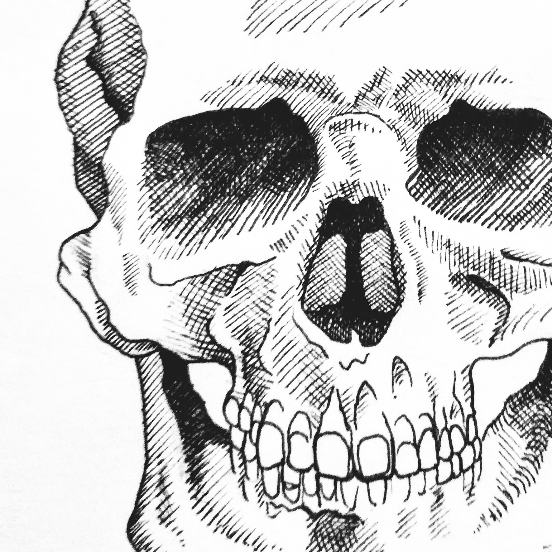 1771x1771 Late Night Drawing, Cross Hatch Edition