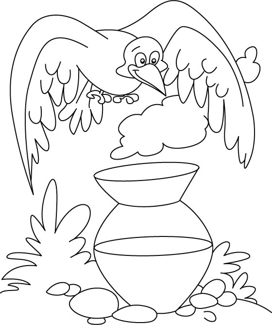 560x668 Crow Coloring Pages Template And Images For Kids