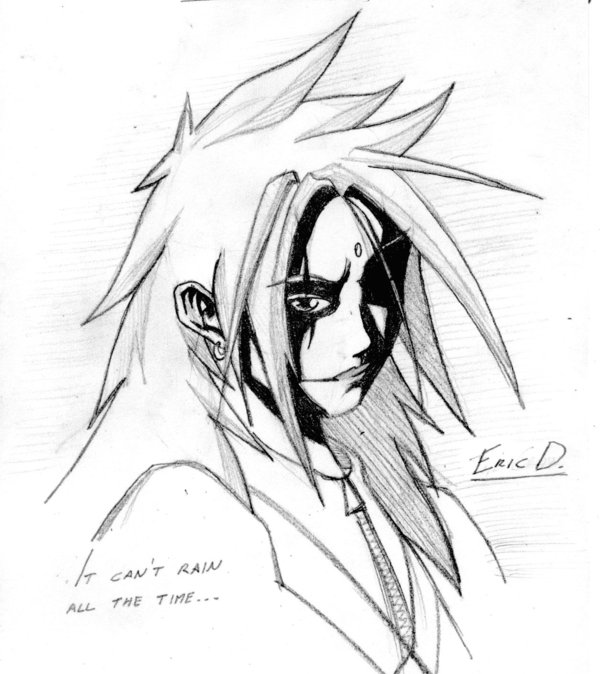 600x674 The Crow Sketch By Costa85