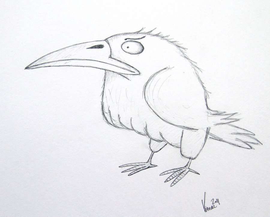 900x724 Angry Crow By Vonniesau
