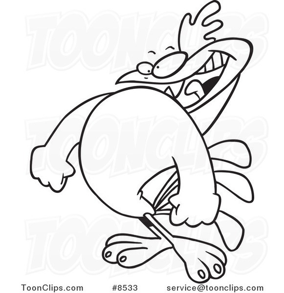 581x600 Cartoon Black And White Line Drawing Of A Rooster Preparing