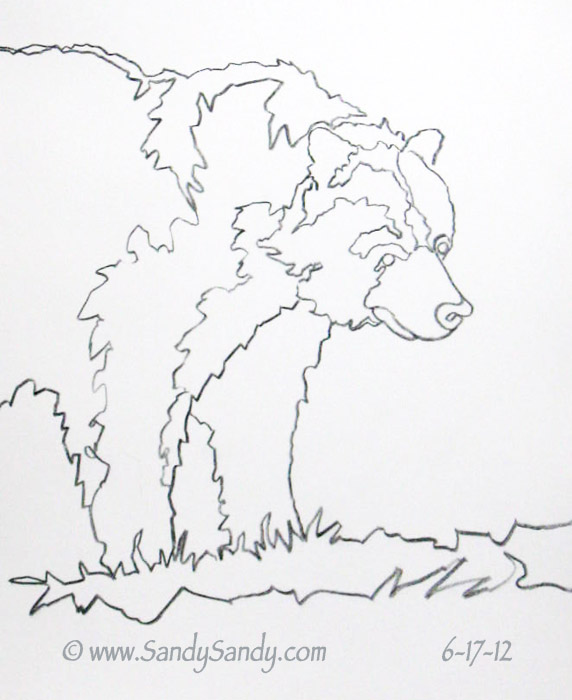 572x700 Drawing Everyday Bears And Crows In Pencil And Watercolor