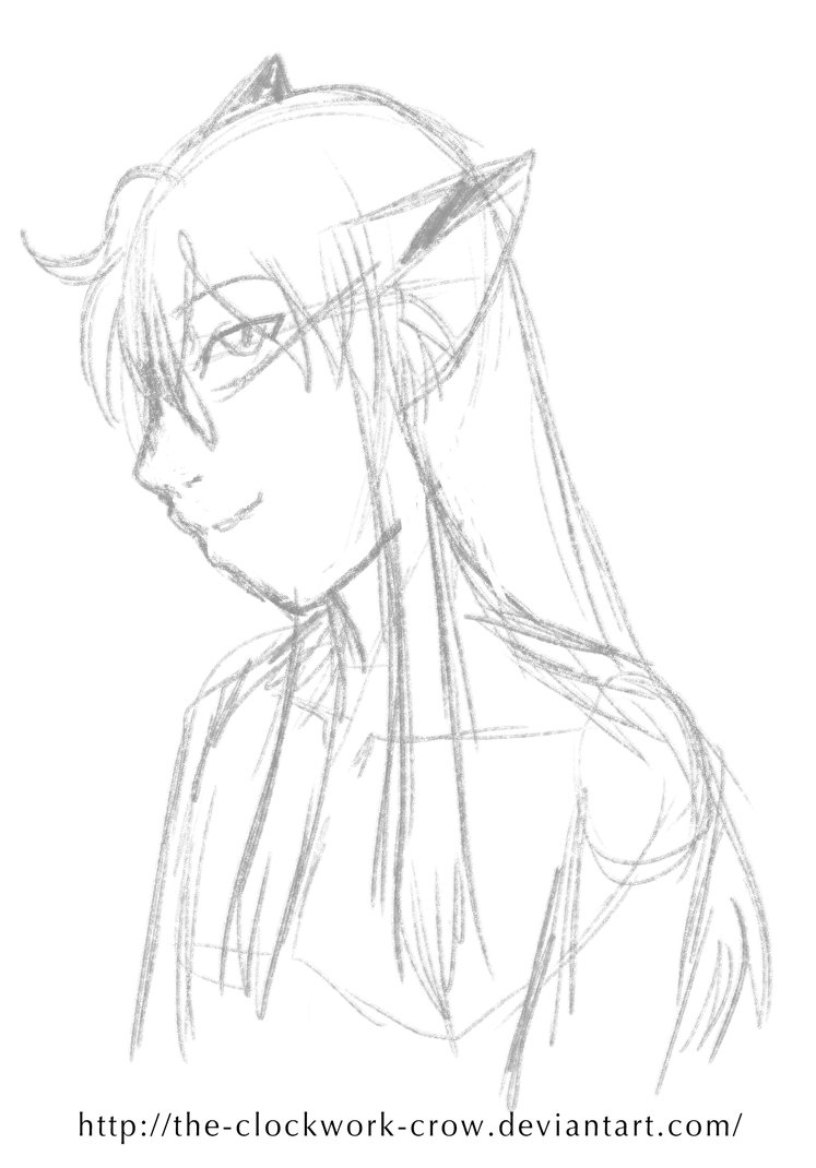 747x1070 Murdoc Digital Pencil Sketch Test By The Clockwork Crow