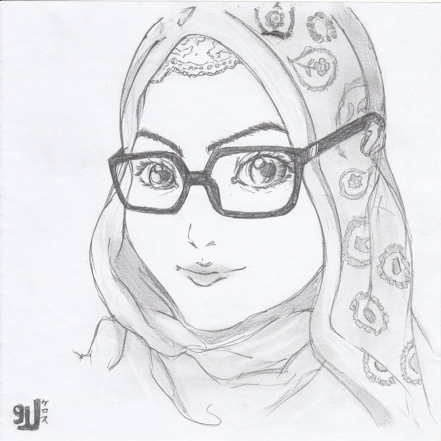 894x894 Hijab With Pencil 9 By Crowyon