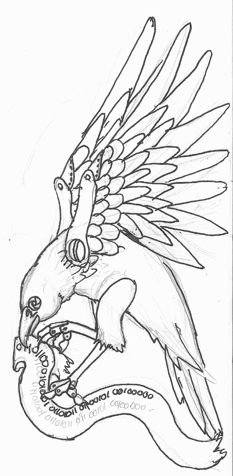 478x975 Crow Tattoo Draft By Enemy Ghost