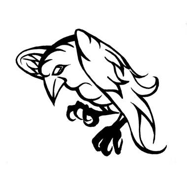 380x380 Flying Crow Tribal Tattoo