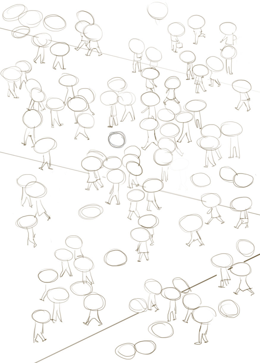 874x1219 How To Draw Groups Of People And Crowds