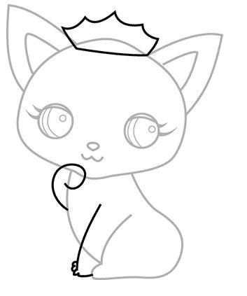 353x423 How To Draw A Cat Step By Step Tutorials
