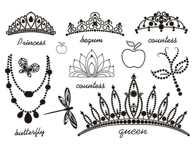 640x517 Waterproof Temporary Fake Tattoo Stickers Cool Black Princess