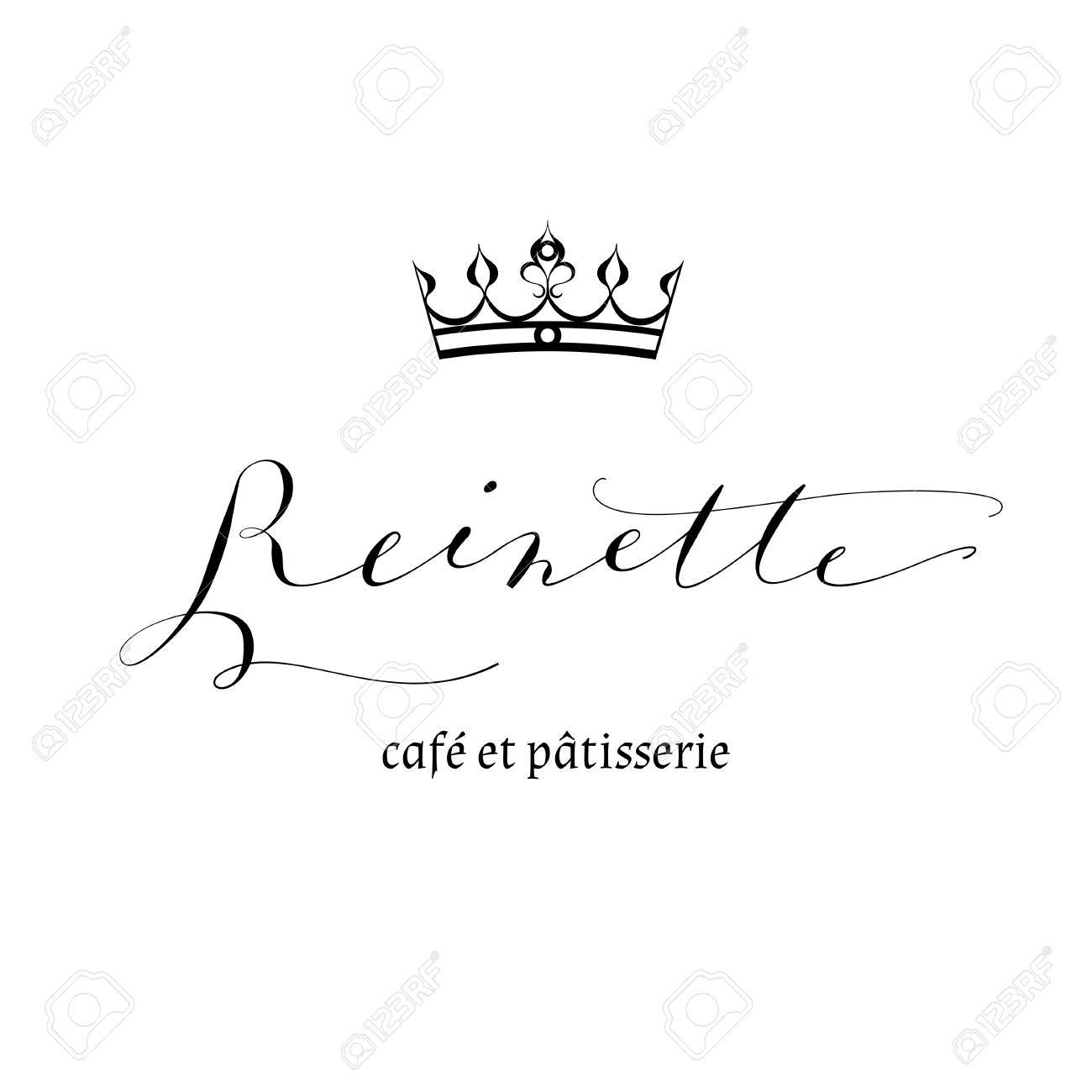 1300x1300 Crown Logo Template, Calligraphy. Reinette Means Little Queen