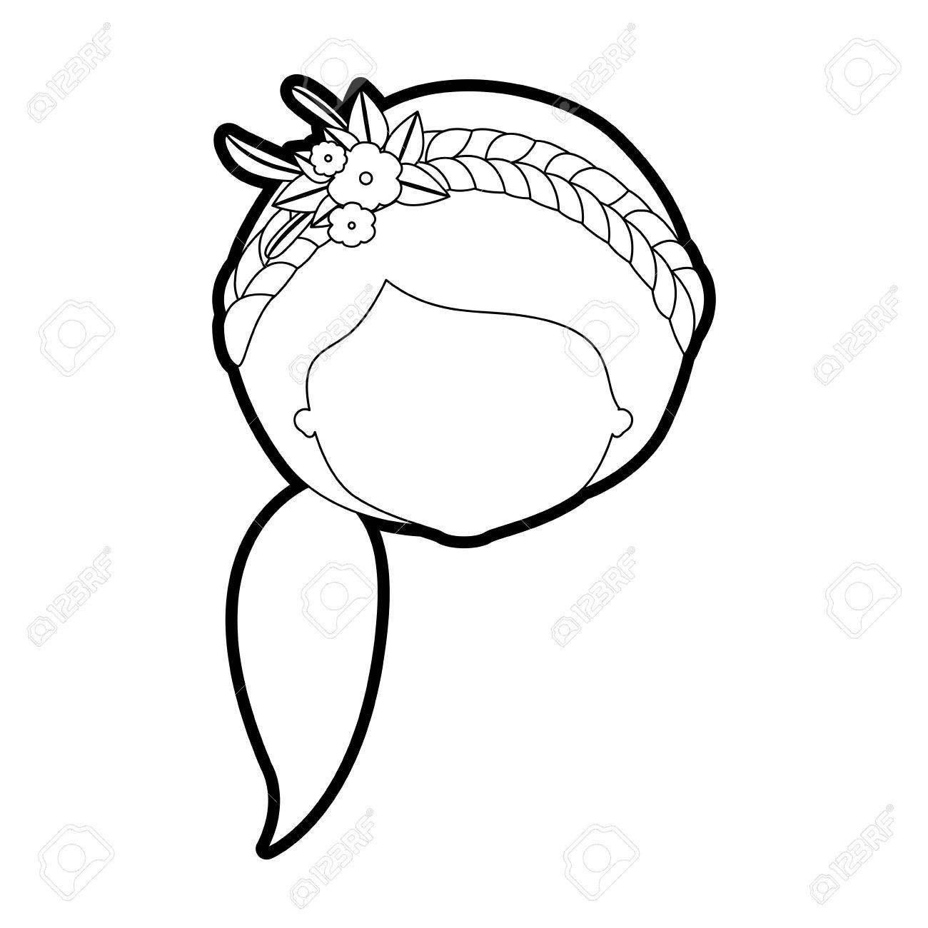 1300x1300 Sketch Silhouette Of Caricature Faceless Woman With Side Ponytail