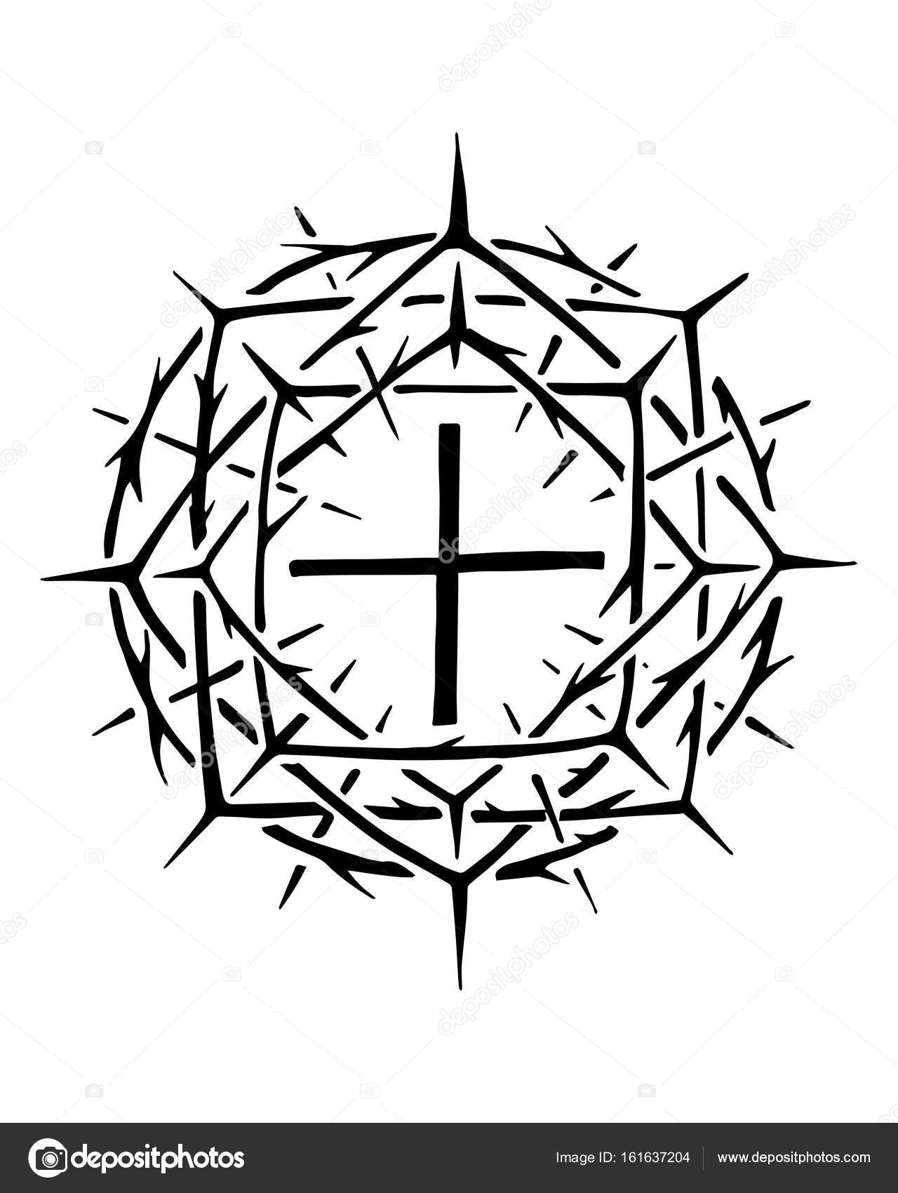 1280x1700 Jesus Christ Crown Of Thorns Stock Vector Bernardojbp