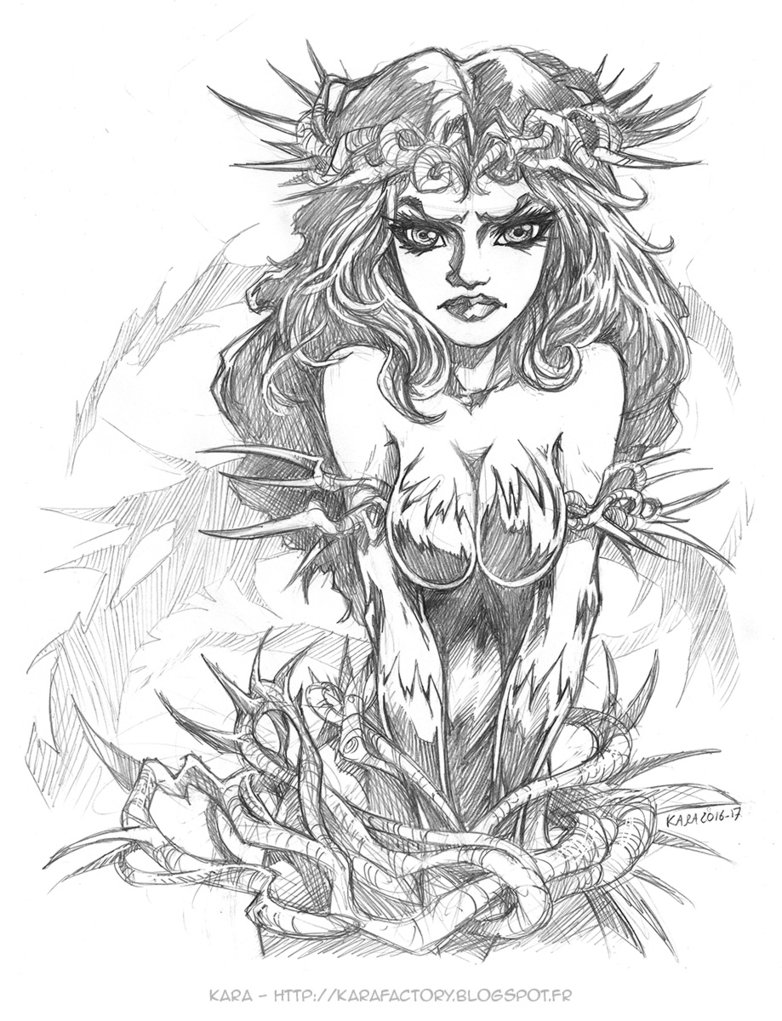 782x1021 Poison Ivy Crown Of Thorns By Karafactory
