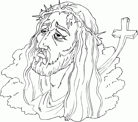 566x500 Crown Of Thorns Coloring Pages Printable