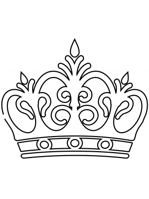 305x408 Royal Crown Coloring Sheets Templates Crown