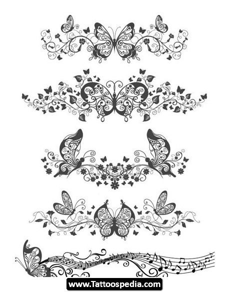 460x584 Collection Of Crown Butterfly Tattoo Designs