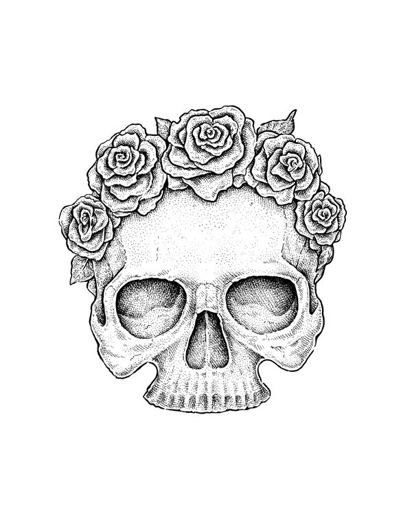 600x745 Skull Drawing Ideas Coloring To Sweet Page Draw Printable