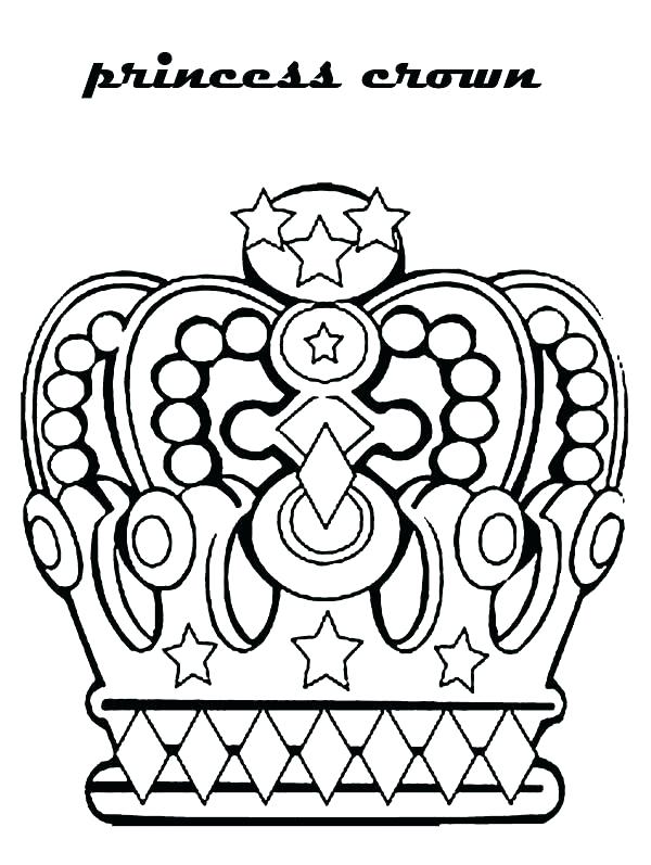 600x797 Crown Coloring Page Princess Crown Coloring Pages Page Template