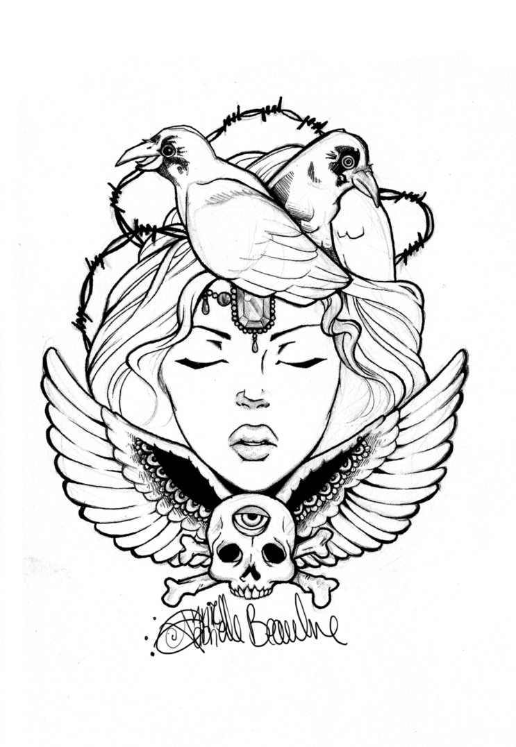 743x1076 Flying Thirdeyething And Crows By Anxiousgrumbler