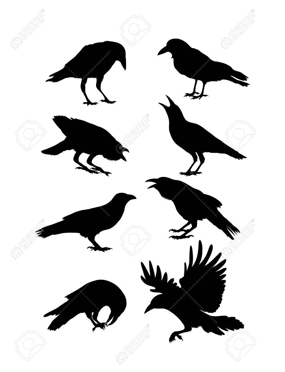 997x1300 Black Crow Silhouettes, Art Design Royalty Free Cliparts, Vectors