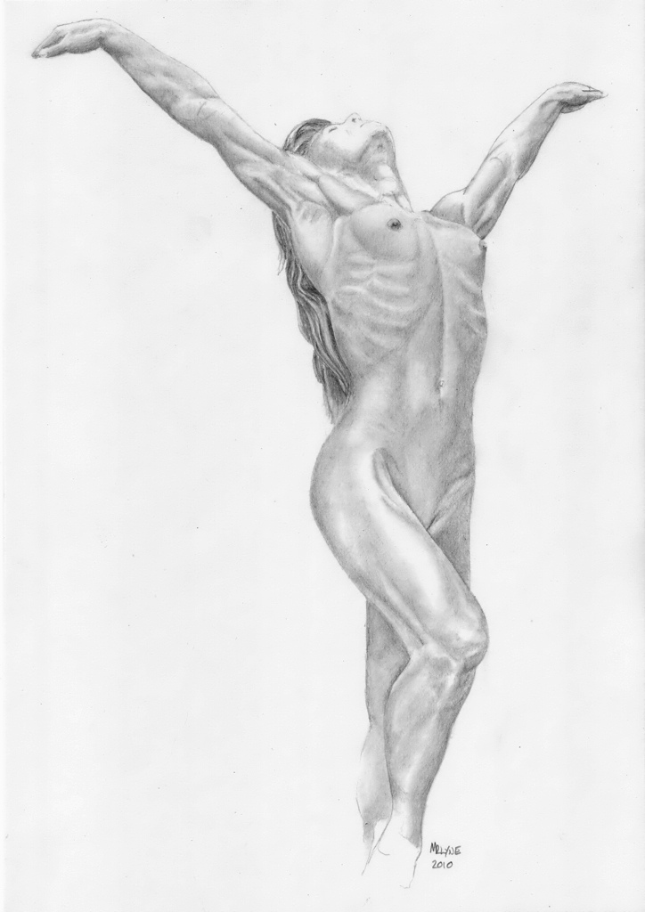 724x1024 Crucifixion Female By Martin Lyne