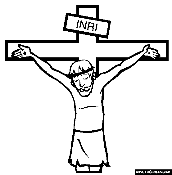 554x564 Crucifixion Coloring Page Jesus Crucifixion