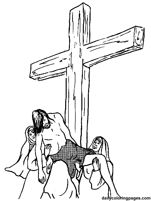 607x810 Crucifixion And Resurrection Of Jesus Christ Coloring Pages