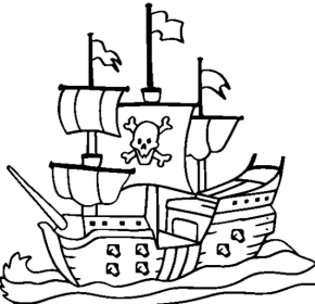 290x280 Free Coloring Pages And Book Page Cruise Ship Dock On Pirate Ship