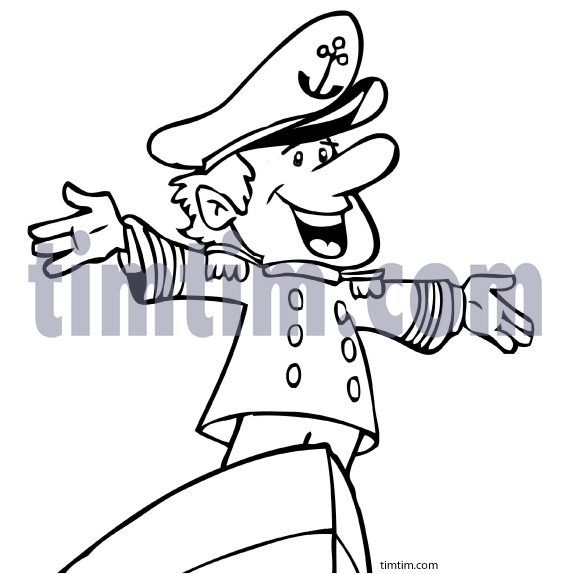 571x574 Free Drawing Of Cruise Captain Bw From The Category Boat Amp Sail