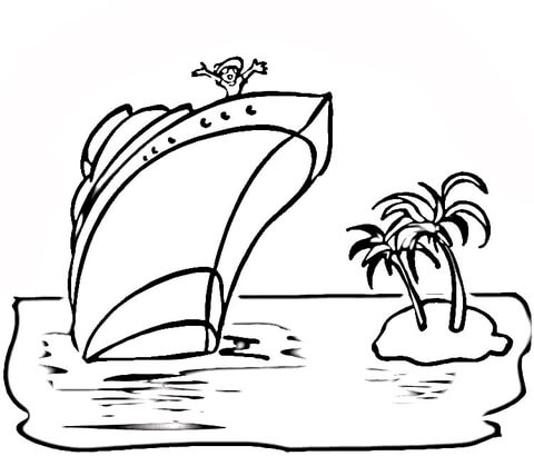 480x410 Huge Cruise Ship Coloring Page Free Printable Coloring Pages