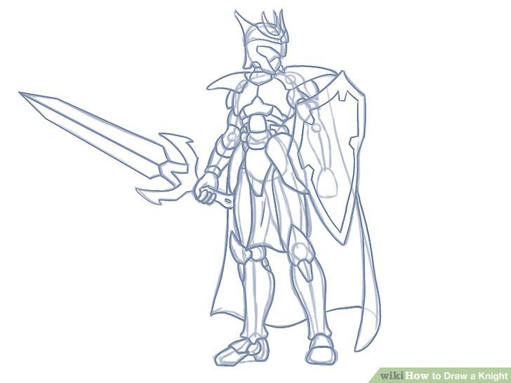 728x546 Knight Drawings Easy