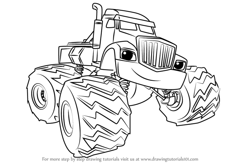 800x567 Learn How To Draw Crusher From Blaze And The Monster Machines