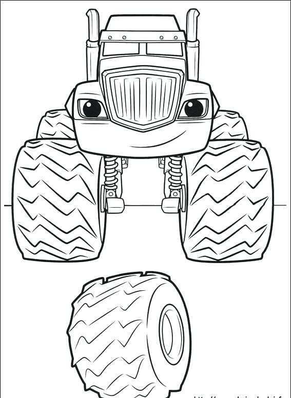 567x776 Monster Truck Blaze Coloring Pages As Well As Coloring Pages