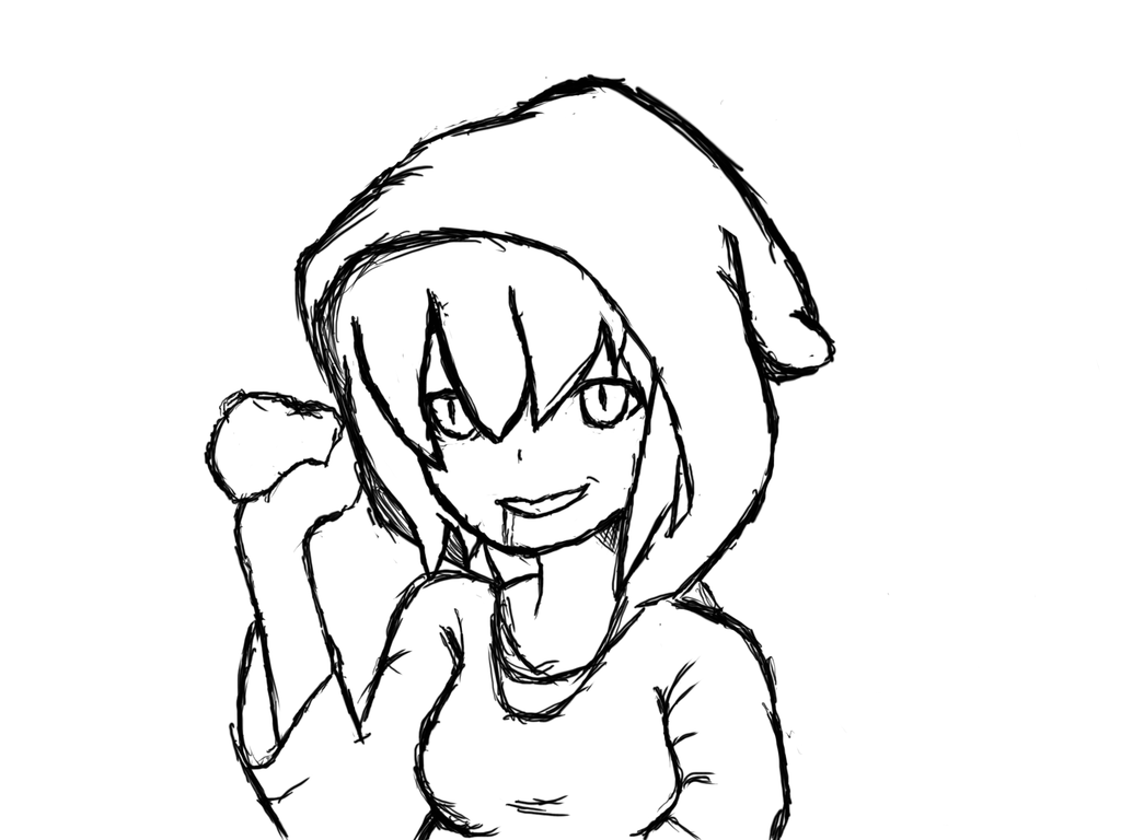 1024x768 Evil Anime Girl By Mikocry