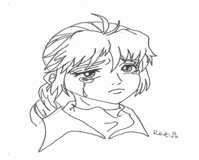 400x322 Sad Anime Girl Coloring Crying Pages