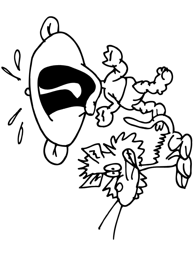 660x854 Cat Coloring Page A Cat Upset With A Baby's Crying