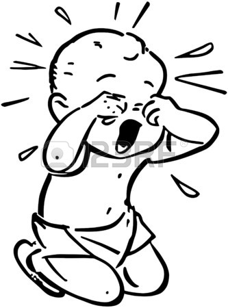 333x450 Baby Crying Clipart Black And White