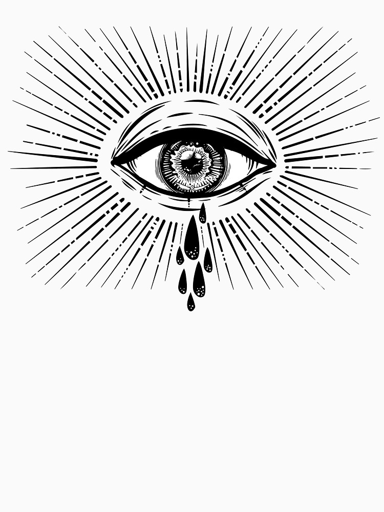 750x1000 All Seeing Eye Crying Watery Tears. Unisex T Shirt By