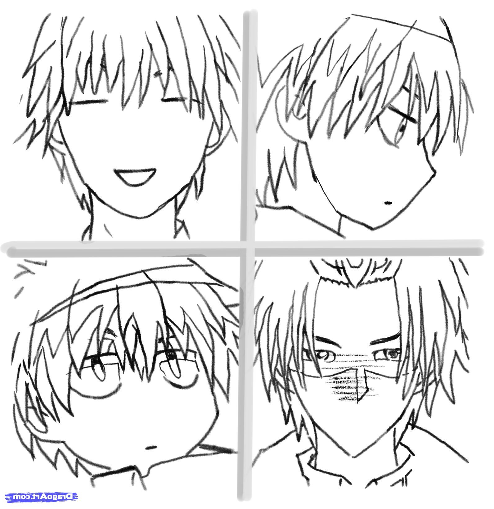 1592x1640 Easy Anime Face Sketches Easy To Draw Anime Faces How To Draw