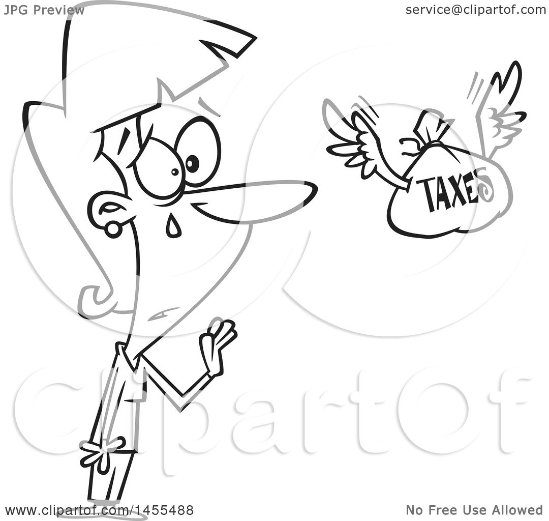 1080x1024 Clipart Of A Cartoon Lineart Business Woman Crying And Saying