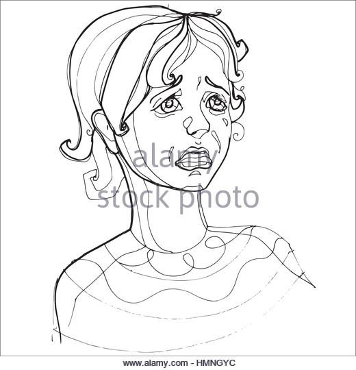 520x540 Crying Woman Stock Vector Images